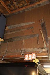 LOT 296 - SAWS ON THE WALL AS SHOWN (RIGHT SIDE OF WALL) BRING A LADDER AND ASSISTANCE