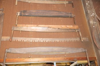 LOT 297 - SAWS ON WALL AS SHOWN (LEFT SIDE OF WALL) - BRING A LADDER AND ASSISTANCE