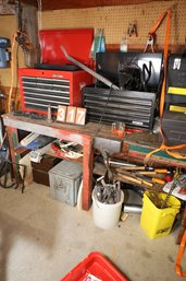 LOT 317 - ALL ITEMS IN BETWEEN ORANGE TAPE - TOP TO BOTTOM - MUST TAKE ALL - BENCH NOT INCLUDED