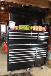 LOT 320 - HUGE HUSKEY ROLLING TOOL CHEST FULL OF GREAT EXPENSIVE TOOLS!  BIG MONEY LOT!!!