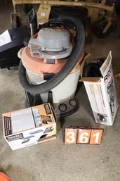LOT 361 - SHOPVAC AND FILTERS AND ACCESSORIES