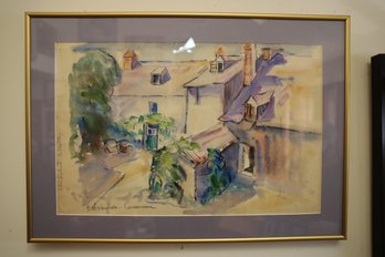 LOT 17 - D.M. HUGHES, WATER COLOR, ATTIC LOOKOUTS IN BRITTANY