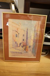 LOT 18 - D.M. HUGHES, PENCIL AND WATER COLOR, CHIOGGA - ITALY