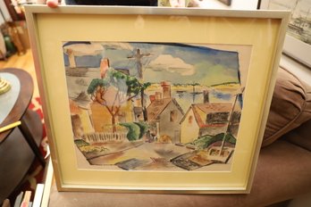 LOT 72 - PROVINCETOWN, 1947, SIGNED AND FRARMED ART