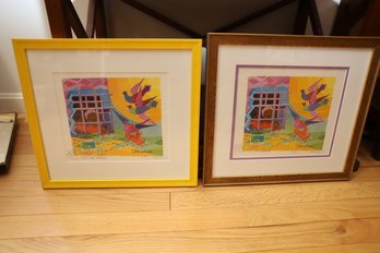 LOT 76 - TWO SIGNED AND FRARMED ART