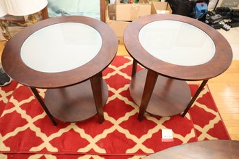 LOT 112 - TWO ROUND TOP HIGH END TABLES