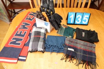 LOT 135 - MENS SCARVES AND GLOVES