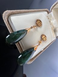 LOT 39 - 14k GOLD AND STONES EARRINGS