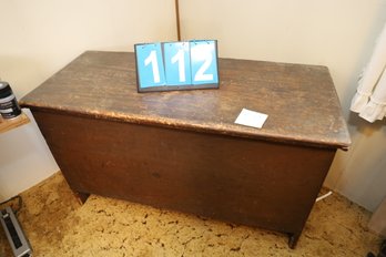 LOT 112 - EARLY WOODEN CHEST!