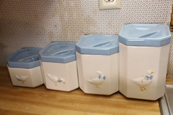 LOT 162 - VINTAGE CANISTERS