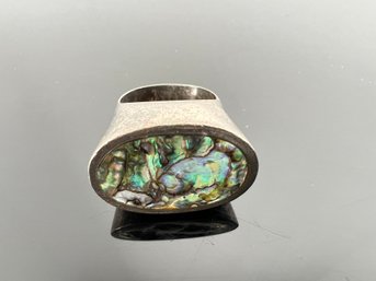 LOT 80 - AMAZING HANDMADE BIG AND CHUNKY STERLING RING SIGNED! MUST SEE!