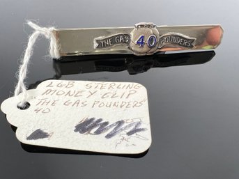 LOT 94 - STERLING MONEY CLIP 'THE GAS POUNDERS'