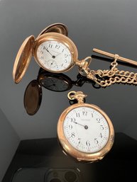 LOT 135 - TWO WALTHAM POCKET WATCHES