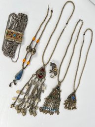 LOT 179 - AMAZING EARLY -  MIDDLE EASTERN NECKLACES AND ELEPHANT