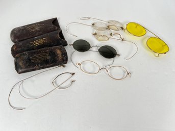 LOT 183 - ANTIQUE AND OTHER GLASSESS AND CASES / PARTS
