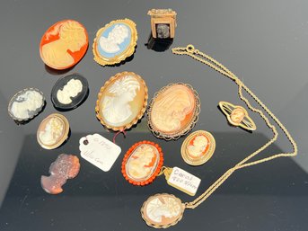 LOT 185 - ANTIQUE 1800'S AND OTHER VINTAGE CAMEO COLLECTION - REALLY GREAT LOT!