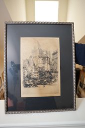LOT 115 - 'THE MOUNTAIN' ORIGINAL SIGNED PROOF ETCHING BY LOUIS SCHMIDT