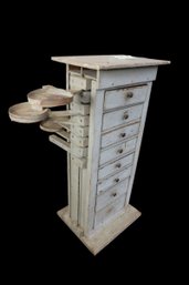 LOT 152 - AMAZING ANTIQUE 8 DRAWER WORK CABINET , USED BY ARTIST LAWRENCE BURITT PETERSON