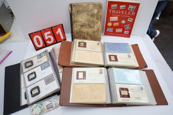 NICE COLLECTION OF STAMPS AND 1883 SCHOOL BOOK