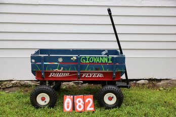 RADIO FLYER WITH BIG WHEELS AND REMOVABLE FENCING - CAN BE REPAINTED