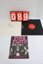 VINTAGE PINK FLOYD POSTER IN EXCELLENT SHAPE AND PROMO / SIGNED RECORDS BY  ?