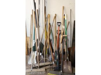 BROOMS - GARDENING TOOLS AND MORE - ALL WITHIN TWO BLUE LINES