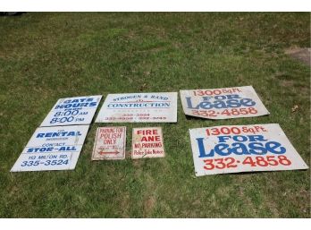 LOT OF VINTAGE SIGNS