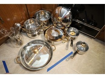 REALLY NICE POTS AND PANS - MAYBE NEVER USED!