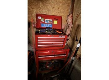 RED TOOL CHEST AND ALL CONTENTS -  MARKED 174