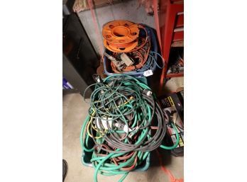 TWO LARGE BINS FULL OF CORDS -  MARKED 175
