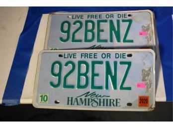 92BENZ DOUBLE PLATES MARKED 140