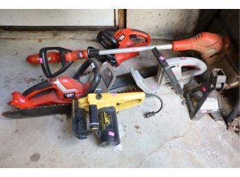 LOT OF TRIMMERS AND JACK STAND MARKED 162