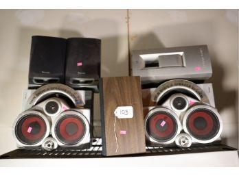 ALL SPEAKERS AND ITEMS ON SHELF MARKED 103