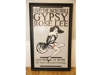 IMPRESSIVE LARGE HAND PAINTED GYPSY ROSE LEE - LARGE AND HEAVY