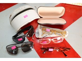 SUNGLASSES AND CASES LOT MARKED 13