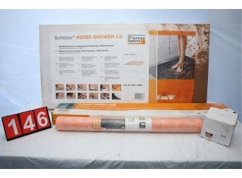 LOT OF SCHLUTER KERDI SHOWER WATERPROOFING MATERIALS - VERY EXPENSIVE NEW! MOST SEALED!