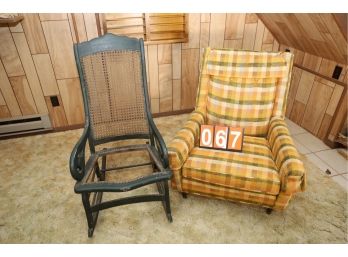 2 VINTAGE CHAIRS MARKED 67