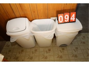 THREE TRASH CANS AS SHOWN MARKED 94
