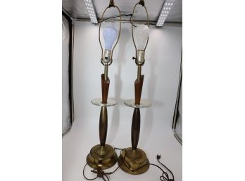 TWO MIDCENTURY LAMPS MARKED 15