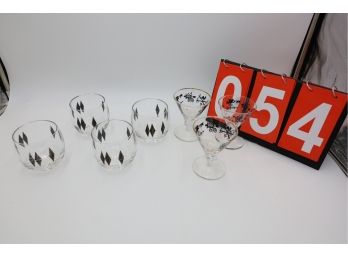 VINTAGE GLASS AS SHOWN MARKED 54