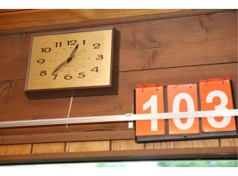 MIDCENTURY WALL CLOCK - MARKED 103 - BUYER TO REMOVE