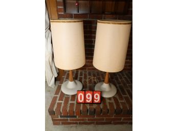 2 MIDCENTURY LAMPS - REALLY NICE! MARKED 99