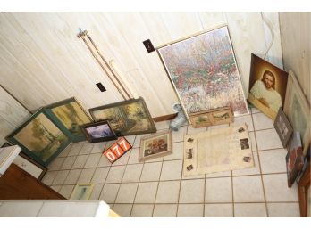 LARGE LOT OF ART AS SHOWN - MARKED 77