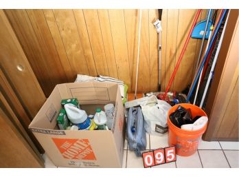 CLEANING SUPPLIES AND MORE LOT - MARKED 95 - MUST TAKE ALL