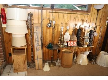 HUGE LOT OF LAMPS AND MORE! MARKED 83 MUST TAKE ALL!