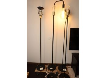 Lot Of 5 Modern Floor Standing Lamps