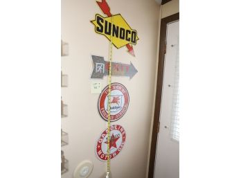 4 Signs Gas Related (wall Decor)