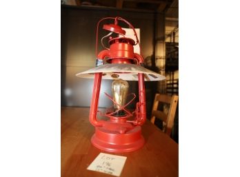 Large Red Lantern Light, Used Over Dinning Room Table Originally, Needs To Be Hard Wired.