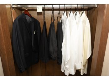Mens Dress Clothing Lot. Shirts Pants Jacket (sizes On Photo)