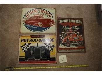 3 Signs Older Wiser / Hot Rod / Torque Brothers (wall Decor Signs)
